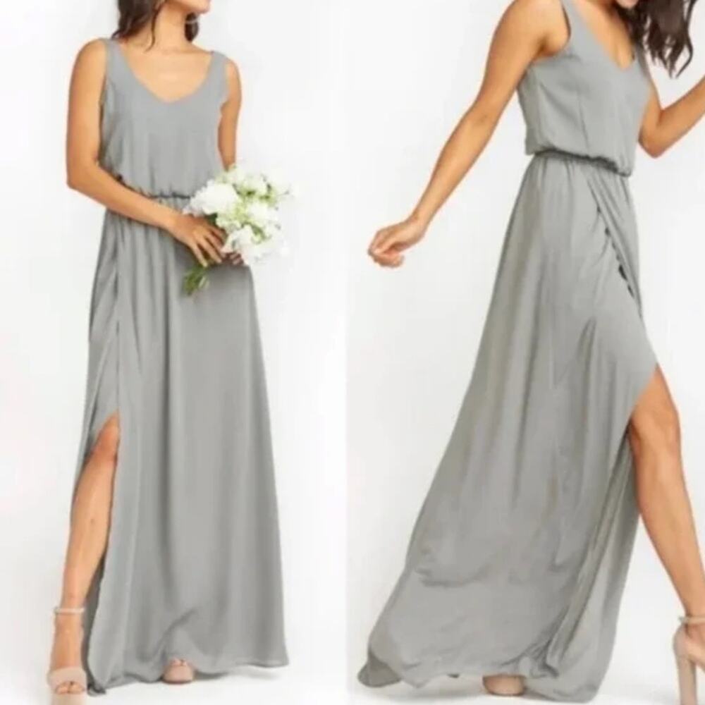 Show Me Your MuMu Kendall Maxi Dress - Soft Charcoal Crisp - See Description